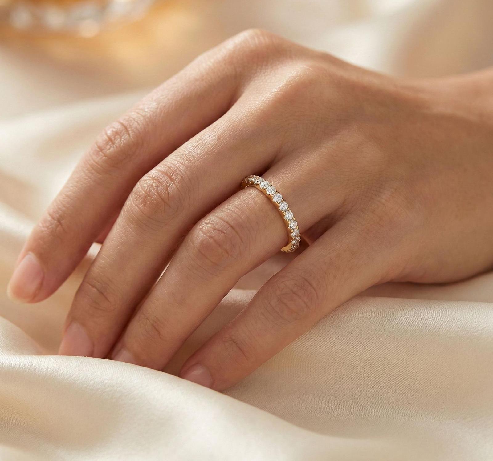 14K Gold Plated Eternity Ring