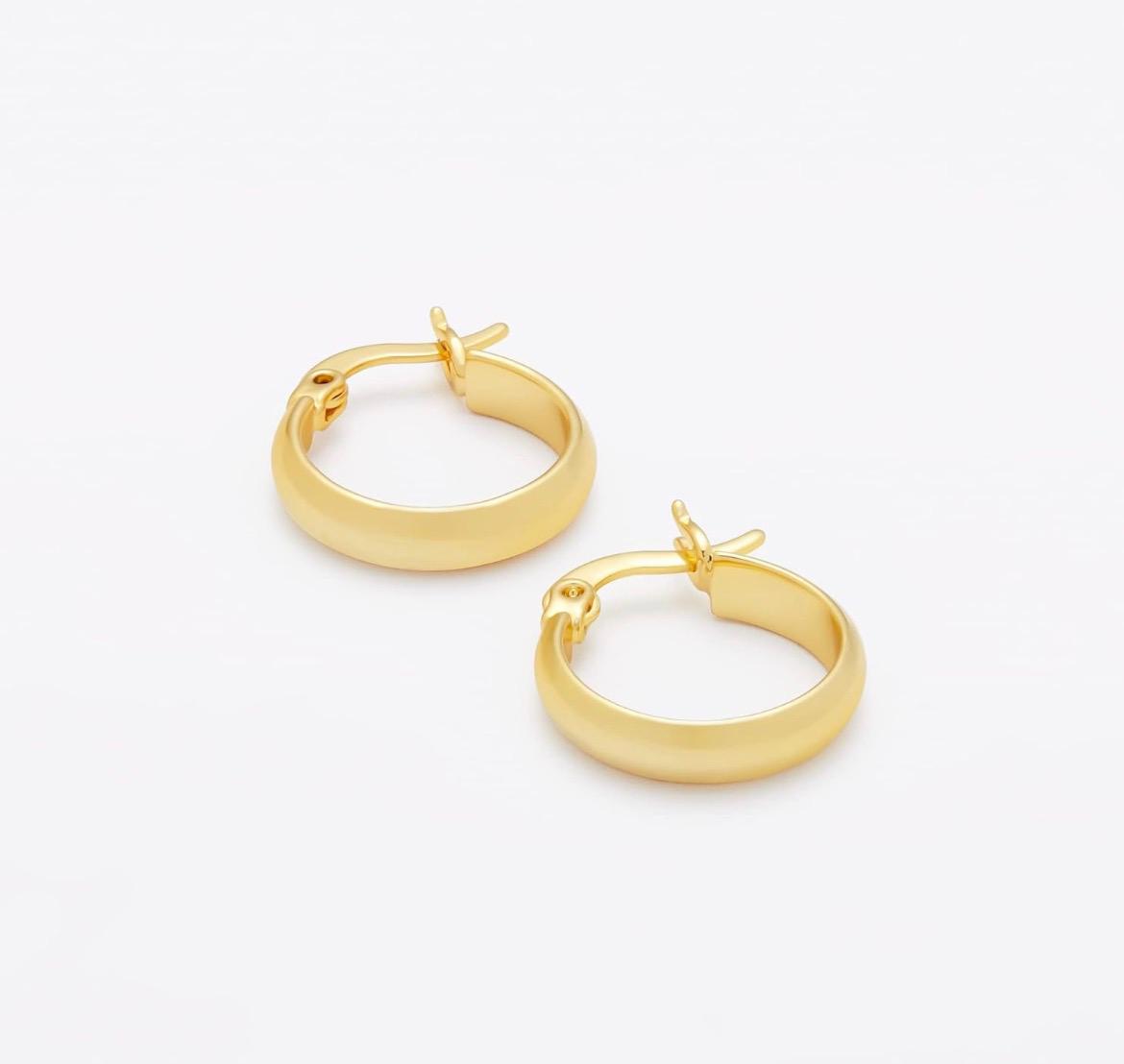 14K Gold and Silver Plated Classic Luxe Hoop Earrings