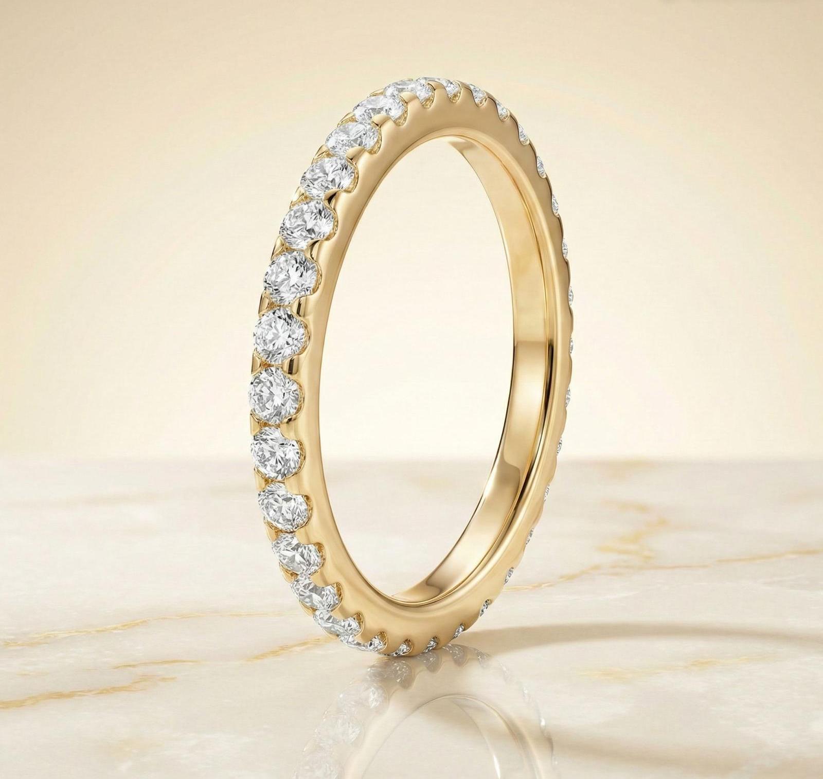 14K Gold Plated Eternity Ring