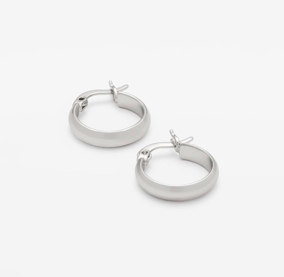 14K Gold and Silver Plated Classic Luxe Hoop Earrings